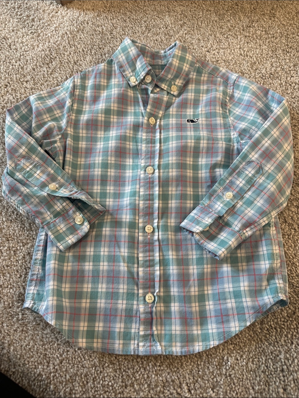 Vineyard Vines Plaid Long Sleeve Button Down size 2T